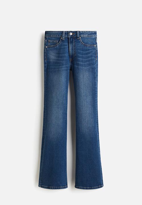 H&M - Flared high jeans - dark denim blue