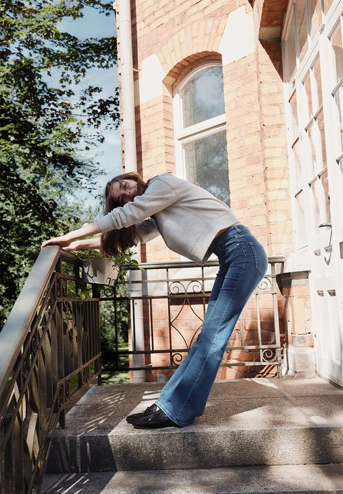 H&M - Flared high jeans - dark denim blue