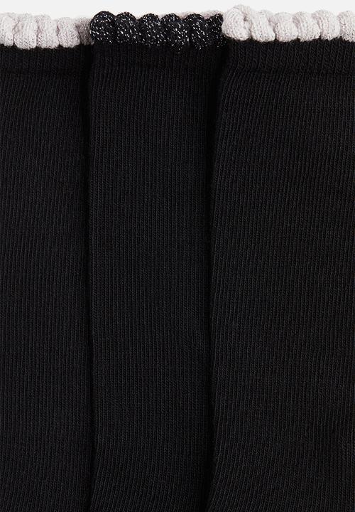 H&M - 5-Pack socks - black glittery