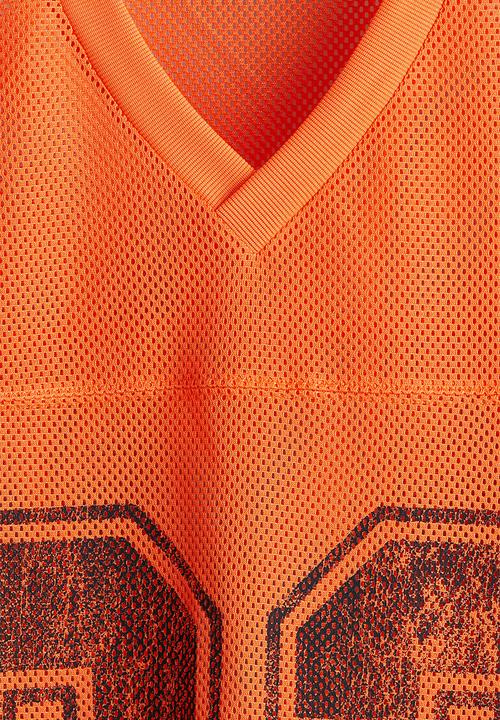 H&M - Oversized fit printed mesh T-shirt - orange 22