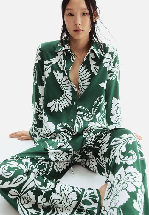 H&M - Patterned shirt - green/patterned