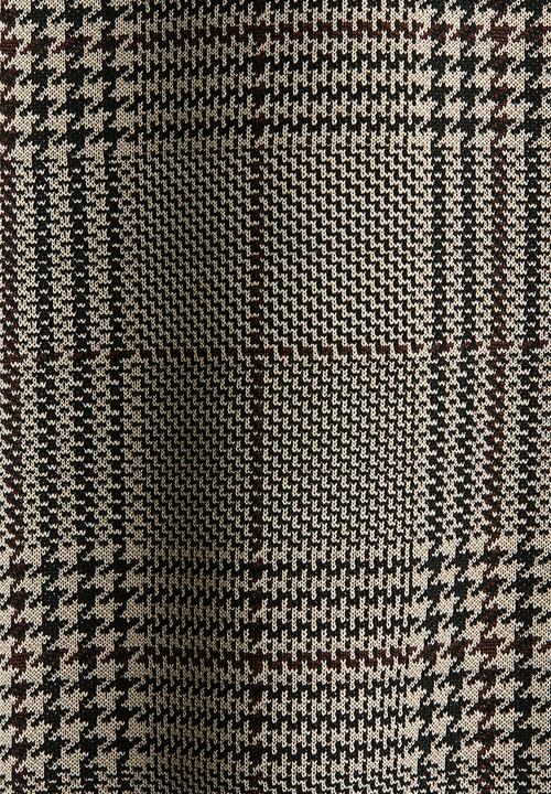 H&M - Belted mini dress - dark brown/checked