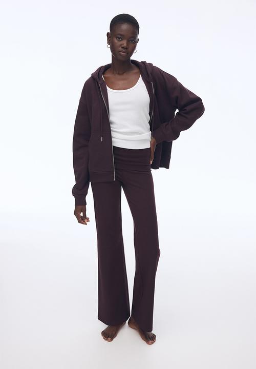 H&M - Zip-through hoodie - burgundy