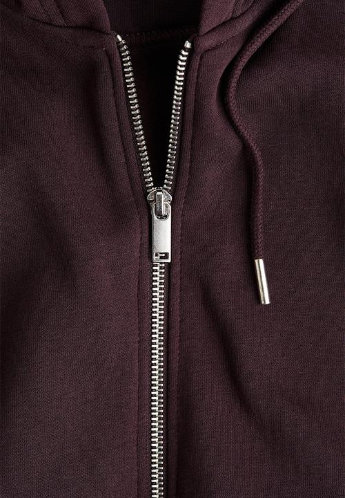 H&M - Zip-through hoodie - burgundy