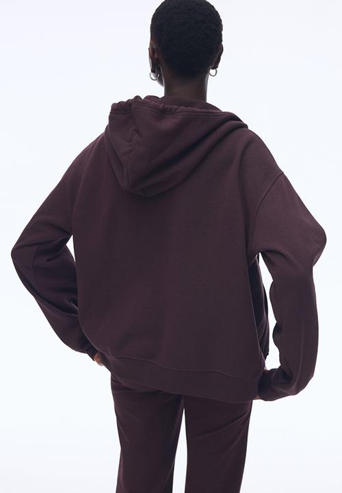 H&M - Zip-through hoodie - burgundy