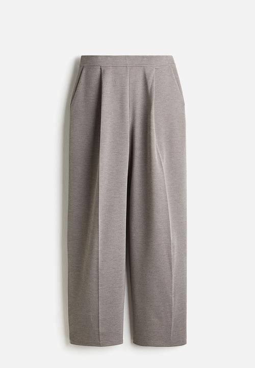H&M - Wide trousers - greige marl 
