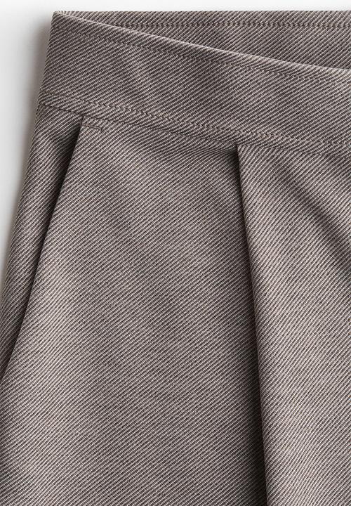 H&M - Wide trousers - greige marl 