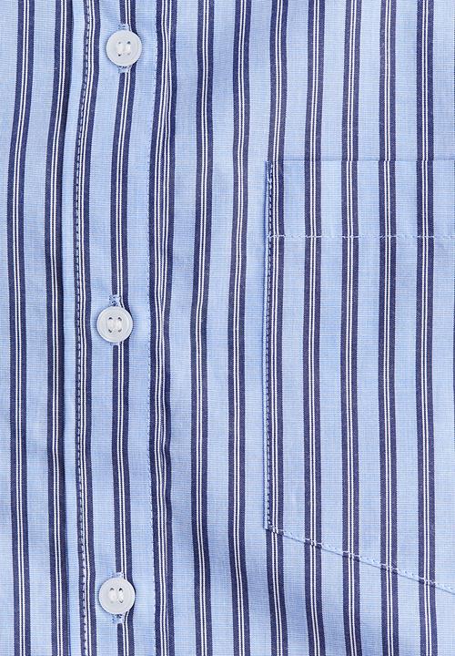 H&M - Oversized cotton poplin shirt - blue striped 