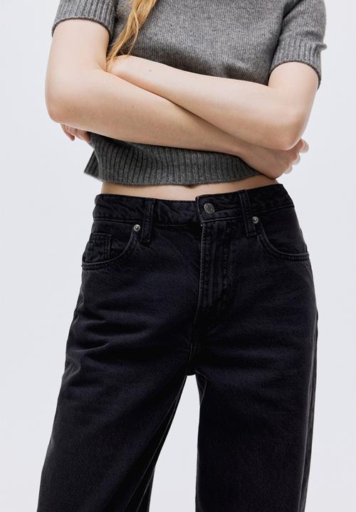H&M - Baggy high jeans - black washed out