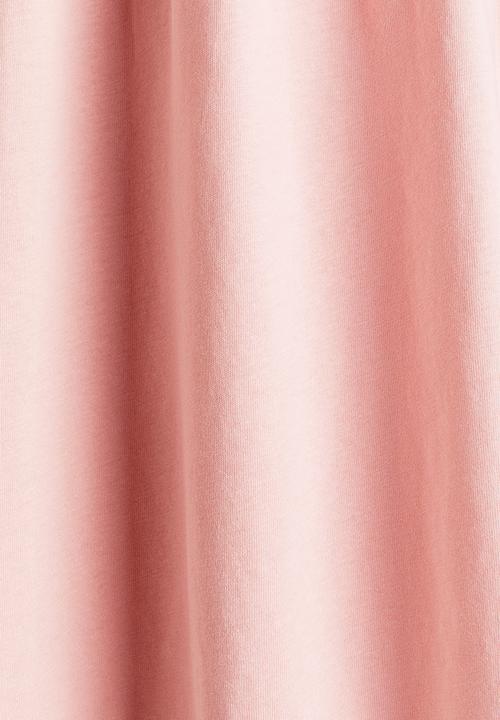 H&M - Printed cotton dress - peach pink