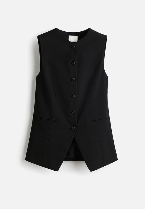 H&M - Long waistcoat - black