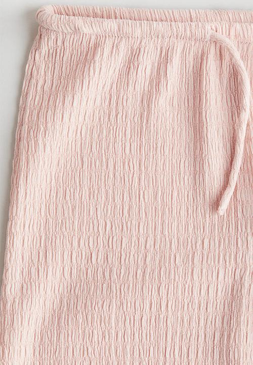 H&M - Textured jersey trousers - light pink