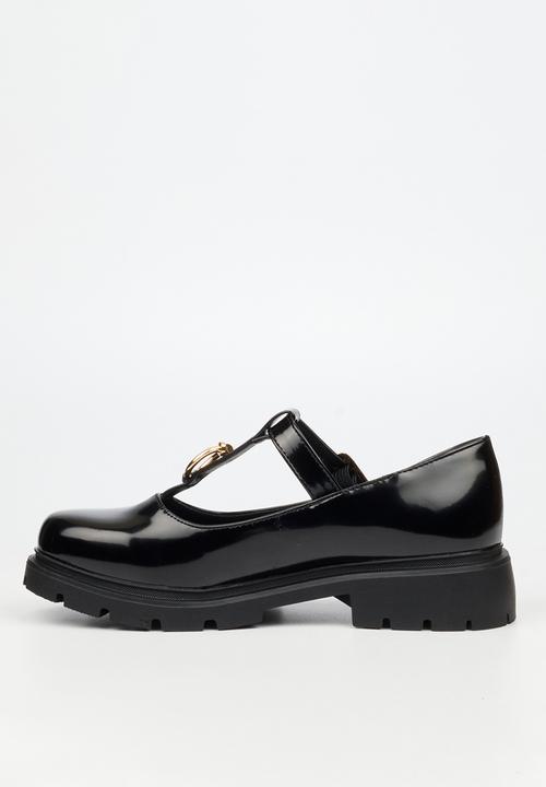 Miss Black - Tipsy 10 mary jane chunky loafer  - black