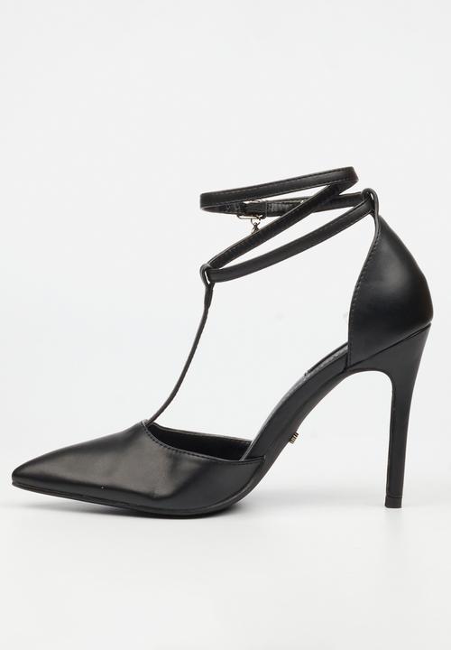 Miss Black - Lola 64 strappy ankle heel - black