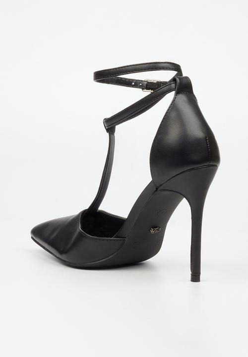 Miss Black - Lola 64 strappy ankle heel - black