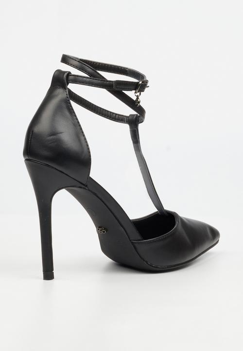 Miss Black - Lola 64 strappy ankle heel - black