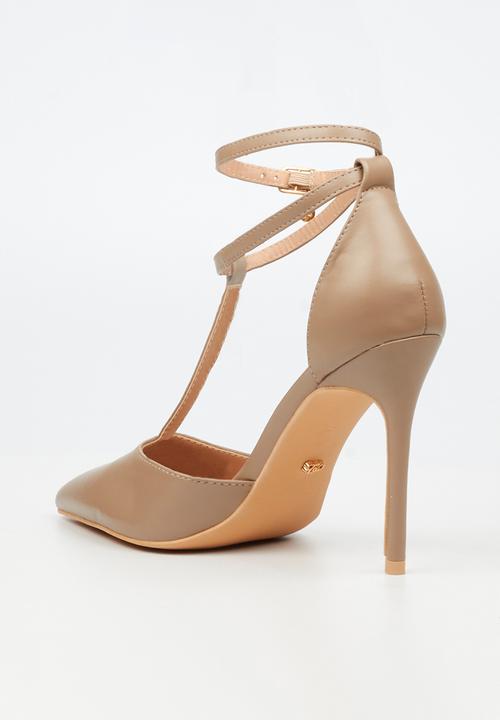 Miss Black - Lola 64 strappy ankle heel - taupe