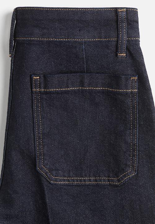 H&M - Wide high jeans - dark denim blue