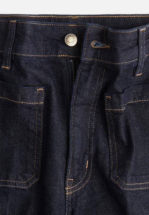 H&M - Wide high jeans - dark denim blue