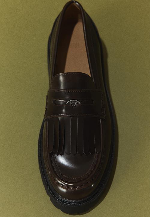 H&M - Fringe-trimmed loafers - dark brown