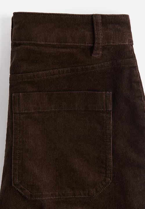 H&M - Flared corduroy trousers - dark brown