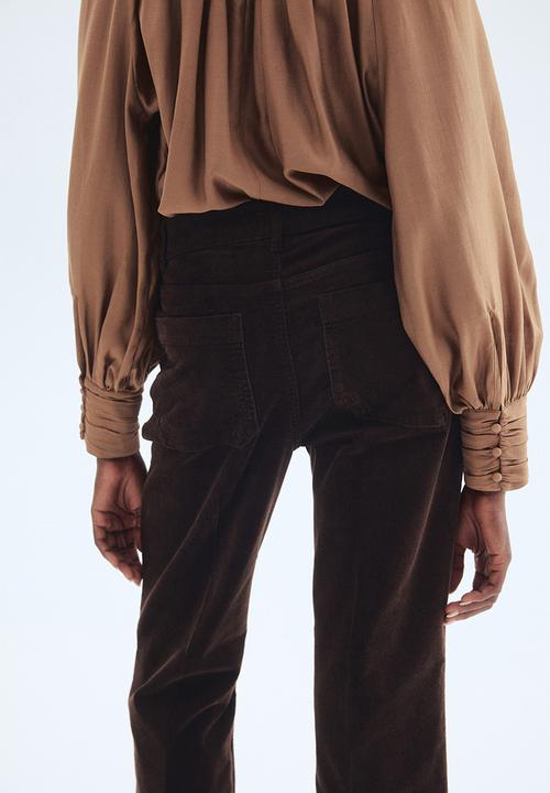 H&M - Flared corduroy trousers - dark brown