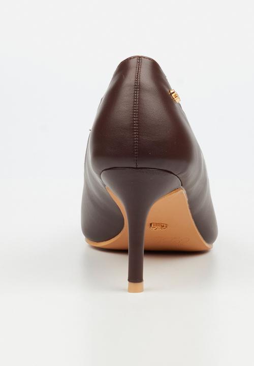 Miss Black - Nola 6 scallow low heel - chocolate