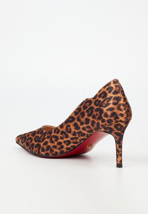 Miss Black - Nola 6 scallow low heel - leopard