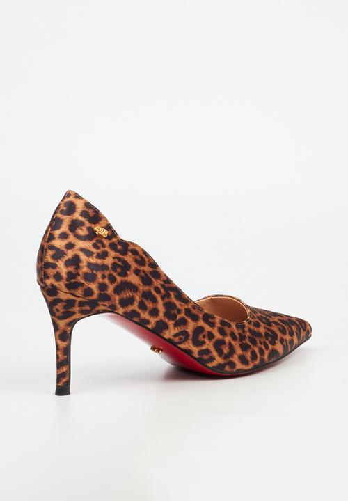 Miss Black - Nola 6 scallow low heel - leopard