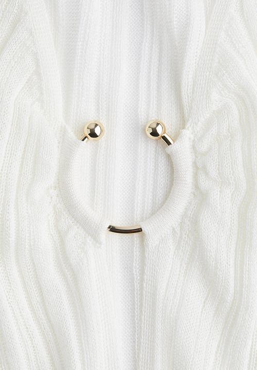 H&M - Rib-knit beach dress - white