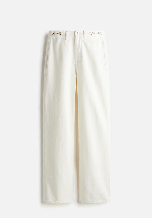 H&M - Straight high jeans - white