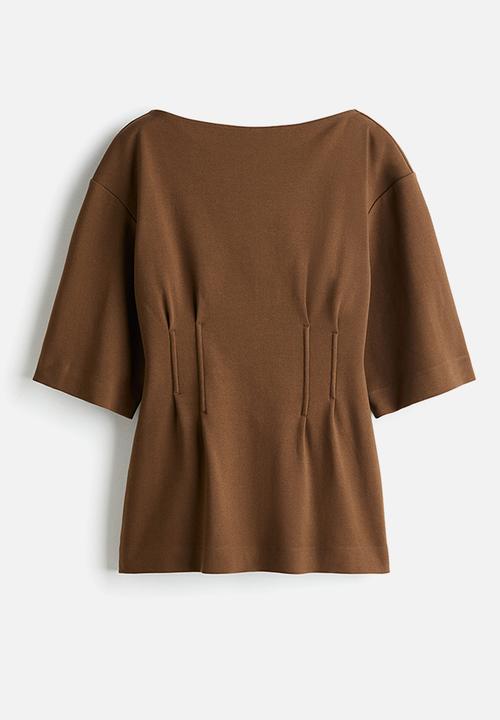 H&M - Waisted t-shirt - brown