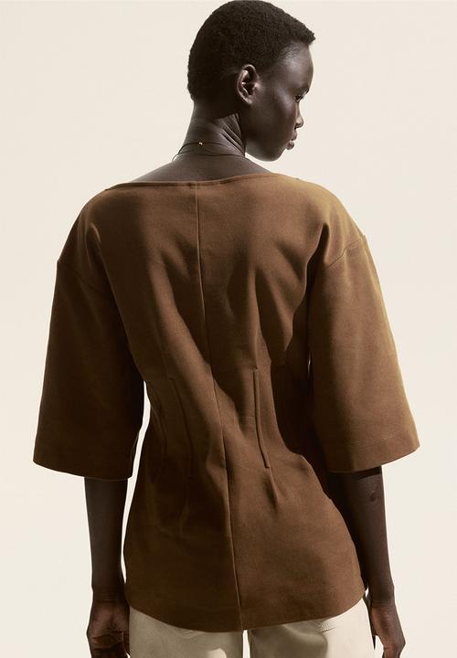 H&M - Waisted t-shirt - brown