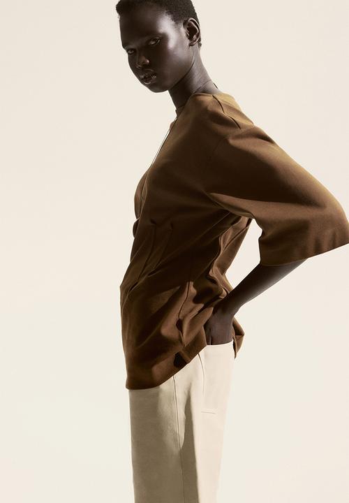 H&M - Waisted t-shirt - brown