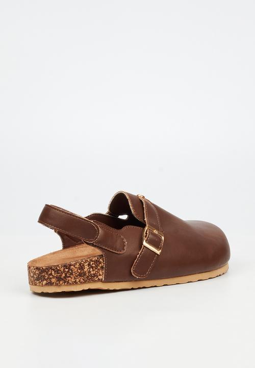 Viabeach - Qork 14 cork back strap slipper - chocolate