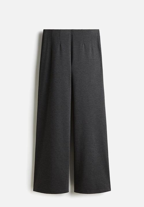 H&M - Straight trousers -  dark grey marl