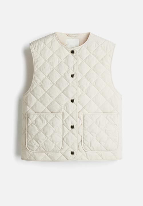H&M - Quilted gilet - light beige