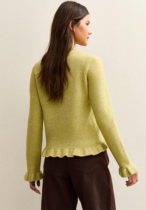 New Look - Ruffle jumper - bright green