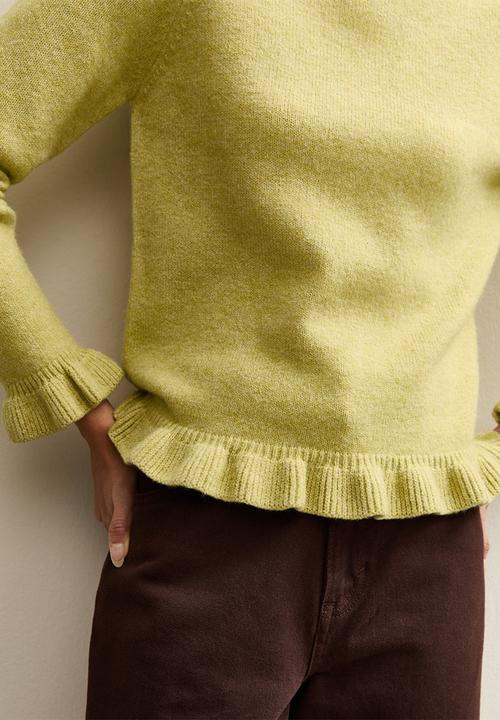New Look - Ruffle jumper - bright green