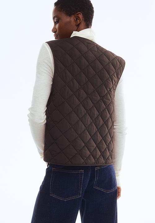 H&M - Quilted gilet - dark brown 