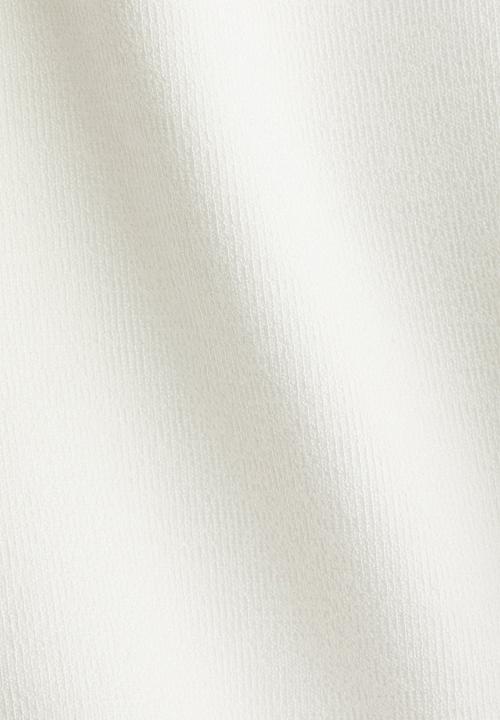 H&M - Collared interlock top - white