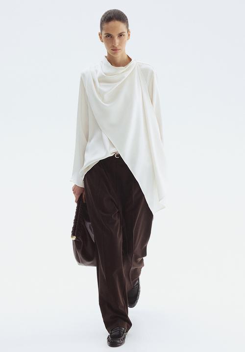 H&M - Tailored belted trousers - dark brown