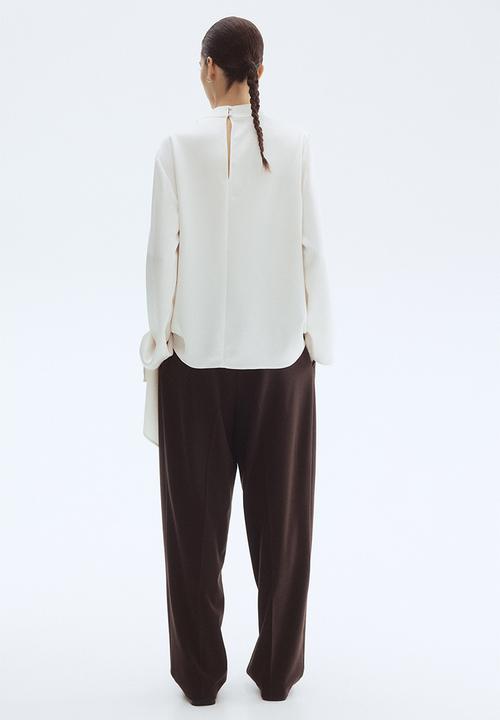 H&M - Tailored belted trousers - dark brown