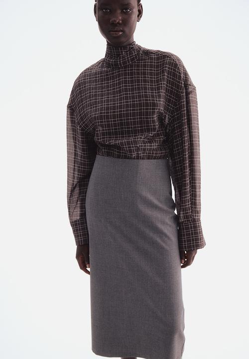 H&M - Pencil skirt - grey marl