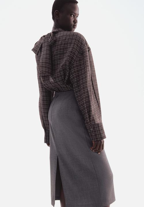 H&M - Pencil skirt - grey marl