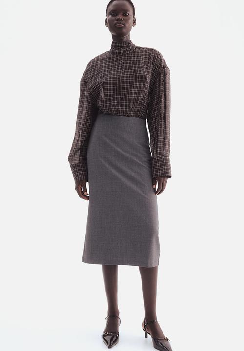 H&M - Pencil skirt - grey marl