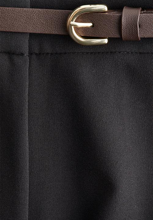 H&M - Tailored belted trousers - black