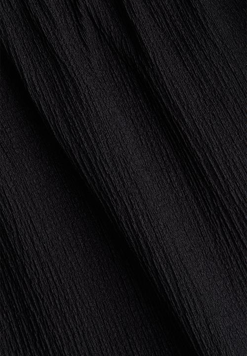 H&M - Crinkled top - black