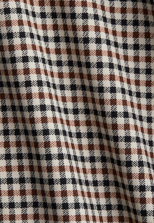 H&M - Corduroy-collar twill jacket - beige/checked