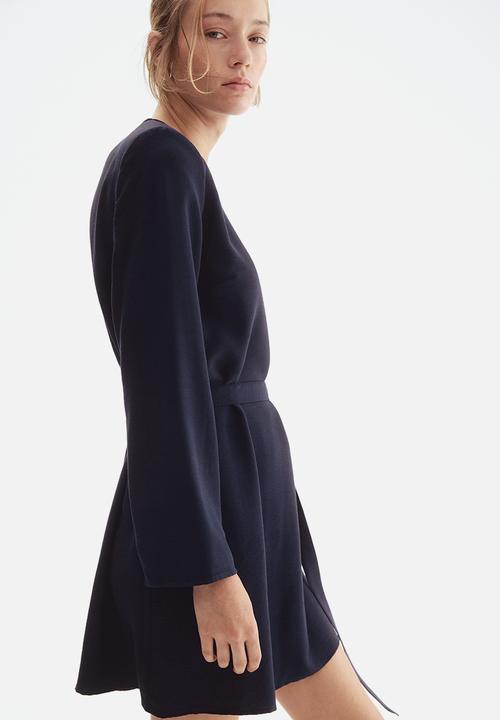 H&M - Tie-belt dress - blue